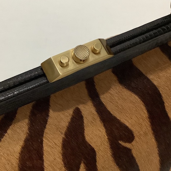 SOLD ⭐️ANN TAYLOR Animal Print Doctor Style Bag - Picture 7 of 11